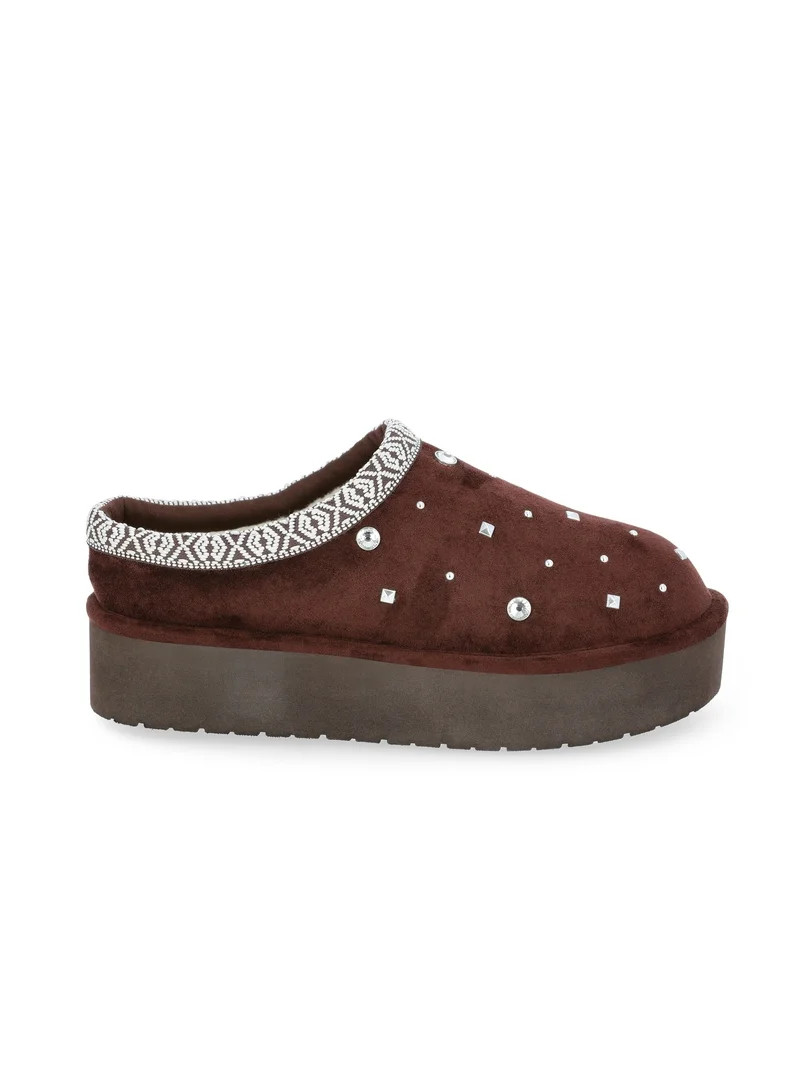 Madden NYC Women's Platform Faux Fur Lined Slip On Mules | Walmart (US)