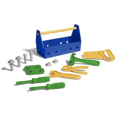 Green Toys Pretend Play Tool Set And Toolbox with Handle | Target