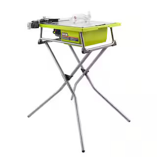 RYOBI 7 in. 4.8 Amp Corded Wet Tile Saw with Stand WS722SN - The Home Depot | The Home Depot