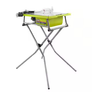 RYOBI 7 in. 4.8 Amp Corded Wet Tile Saw with Stand WS722SN - The Home Depot | The Home Depot
