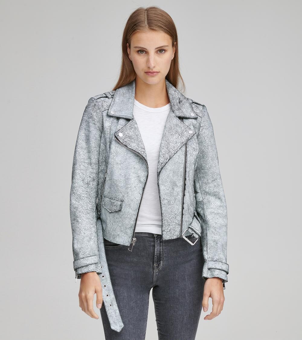 MADISON CRACKLE LEATHER JACKET | Andrew Marc