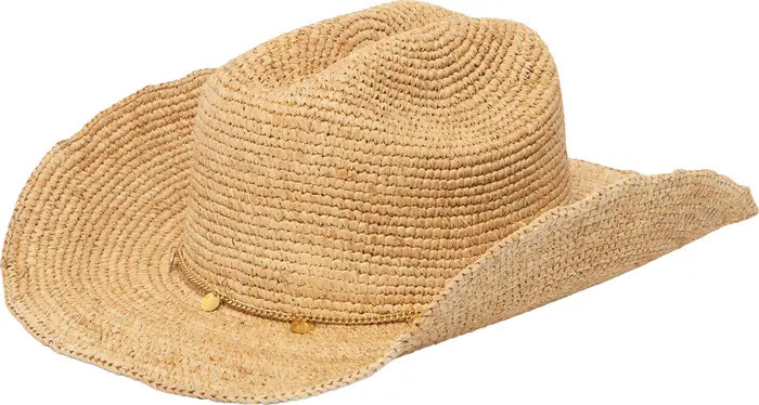 Chain Detail Raffia Cowboy Hat | Nordstrom