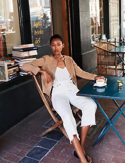 Suede Collarless Jacket | Marks & Spencer (UK)