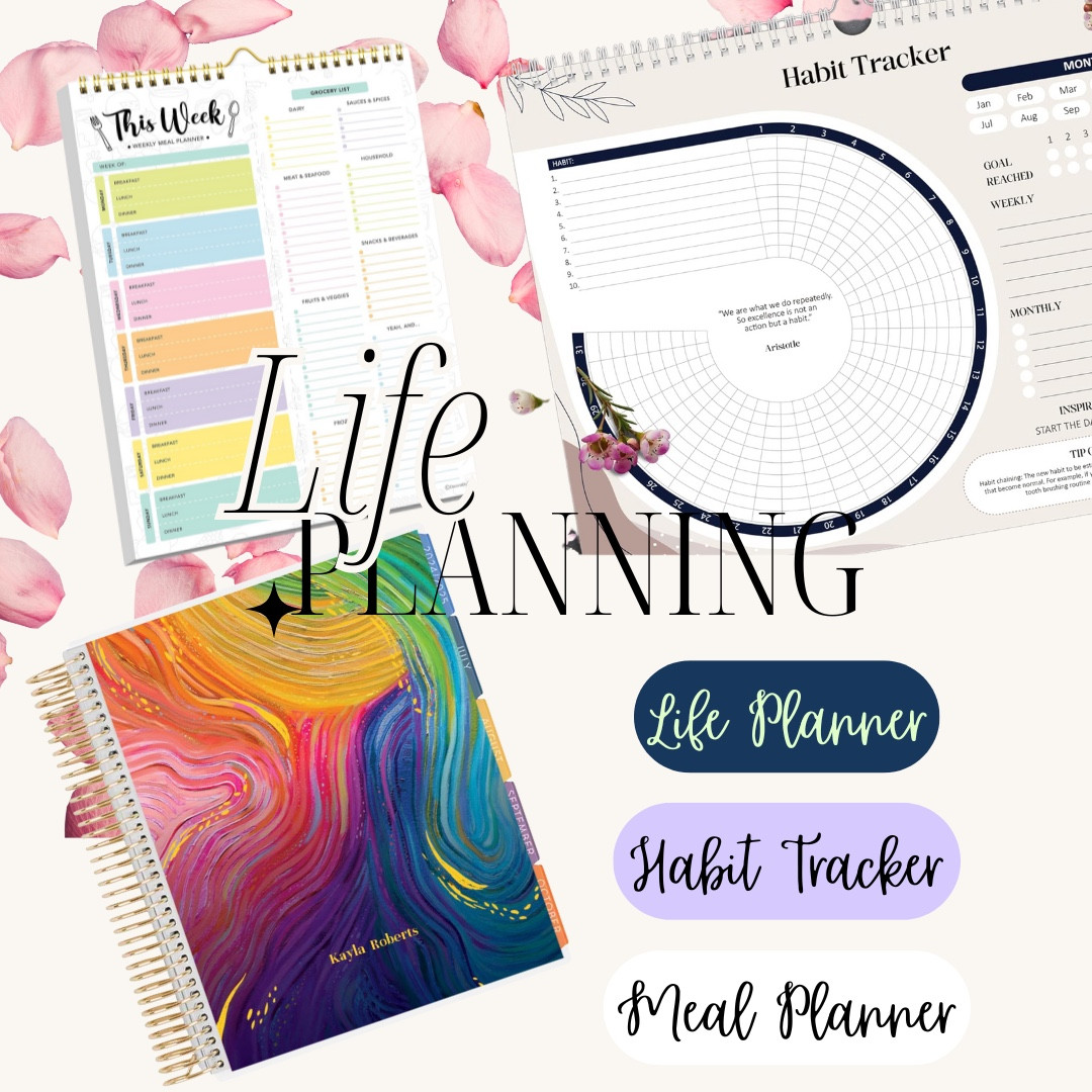 As a health coach-I cannot stress planning enough!! Here are 3 AMAZING tools that I use to keep myself organized, goal-oriented, and appropriately fueled for this crazy thing called LIFE! 
⭐️ Planner: keep life organized-work, appts, activities, trips, etc—choose your style and customize it! 
⭐️ Habit Planner: Customize and track your daily, weekly, and monthly habits! It’s a proven fact that if you write it down-you’re more likely to stay on track!
⭐️ Meal Planning-this is crucial and by far the hardest part of life for most people! This tool allows you to plan your meals for the week and create a grocery list (then build a pickup order 👏🏼 EASY) or tear it off at the perforation and take it with you to the store! It has magnets so you can also hang it on your fridge! There are 52 undated sheets-one for each week of the year! 🙌🏼

✨ Utilize these tools and then set the cruise, baby! 💪🏼





#LTKFitness #LTKGiftGuide #LTKHome