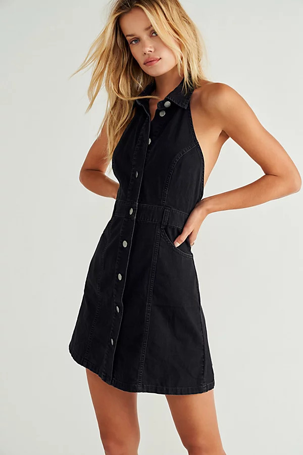 Sami Mini Dress by Free People, Washed Black, XL | Free People (Global - UK&FR Excluded)