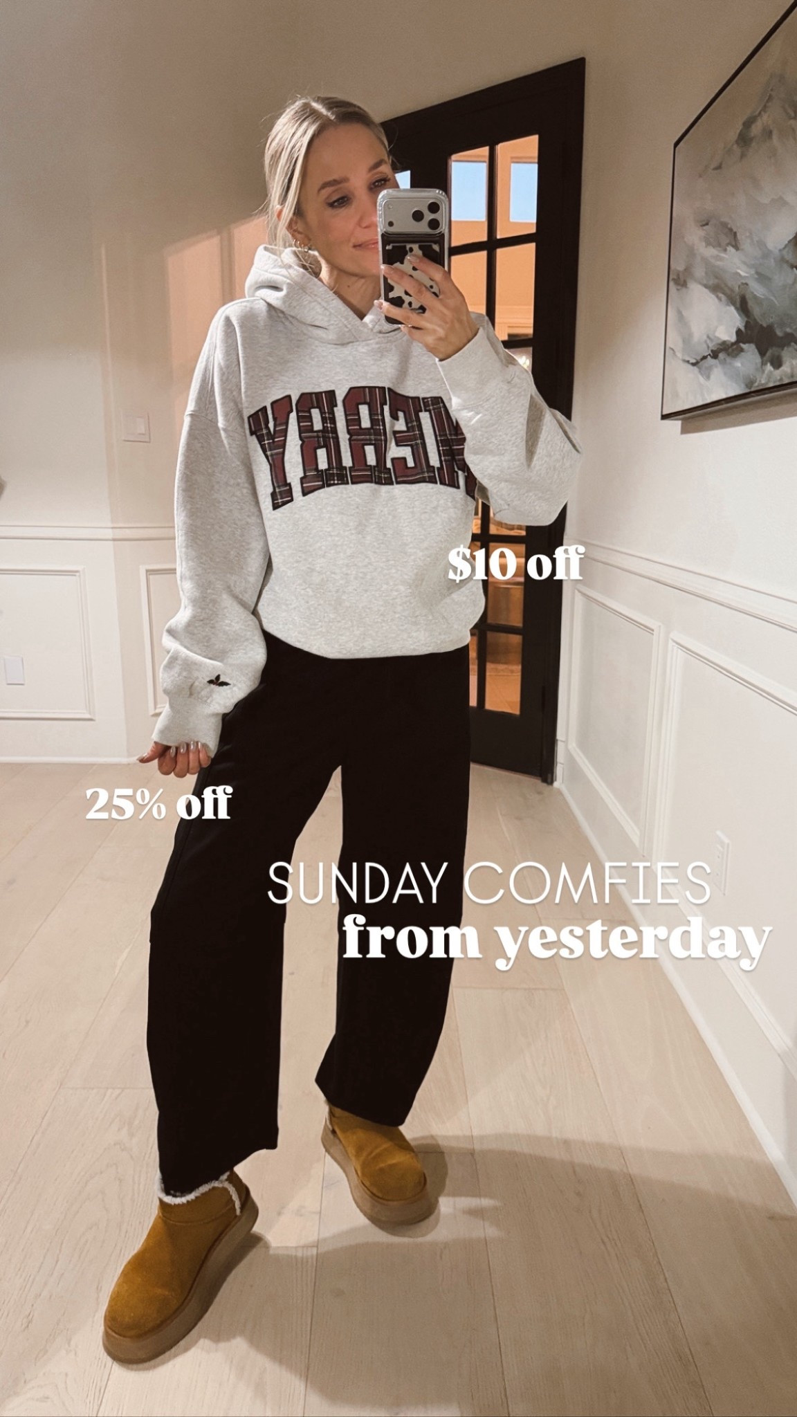 Sunday comfies! Loving this festive hoodie from Abercrombie🤍 

Wearing my tts in both (small)



#LTKHoliday #LTKSaleAlert #LTKootd