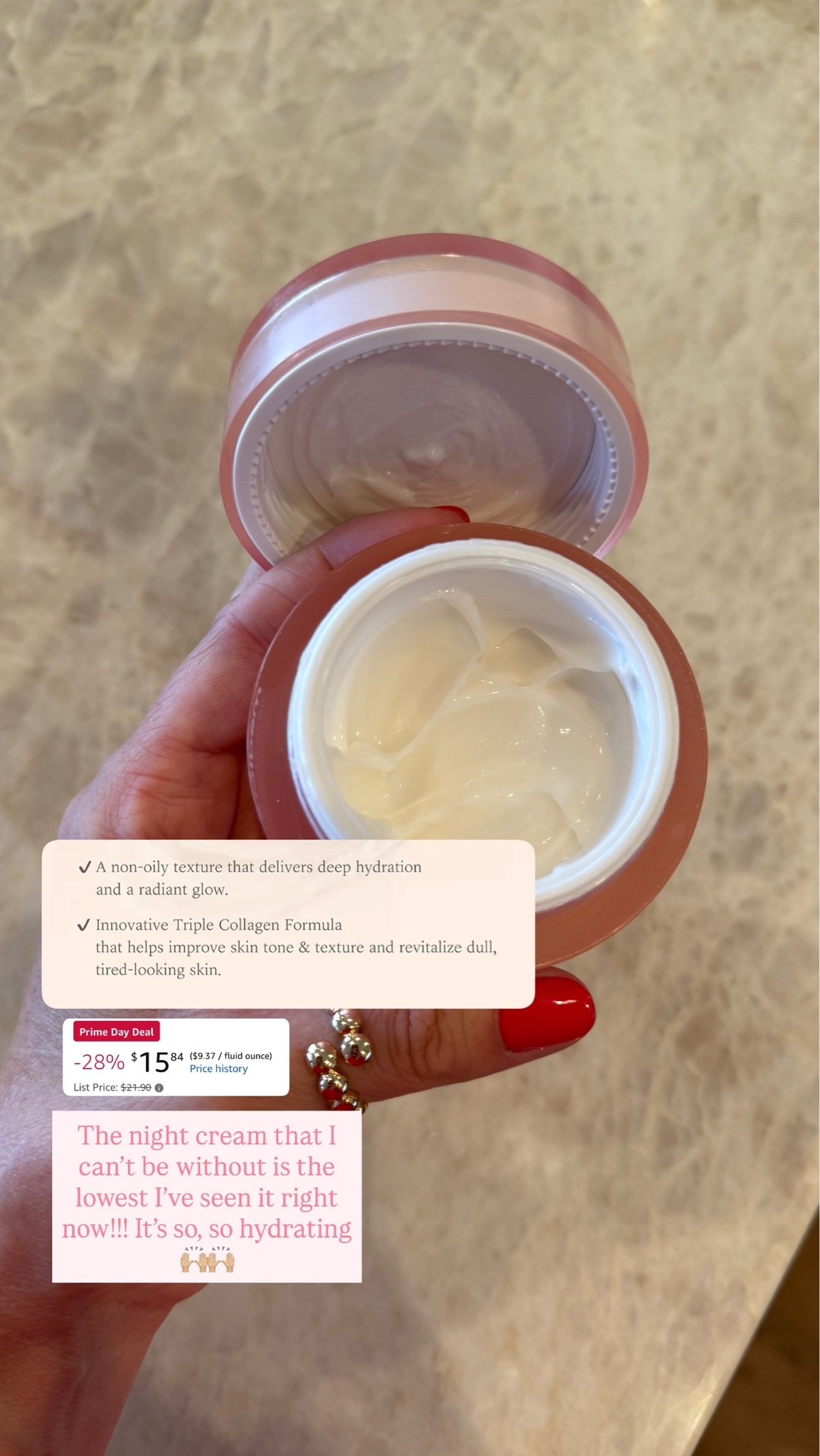 The best night cream on sale for prime day, lowest price I’ve ever seen it!!! 
•prime day beauty sale

#LTKSaleAlert #LTKBeauty #LTKmomlife