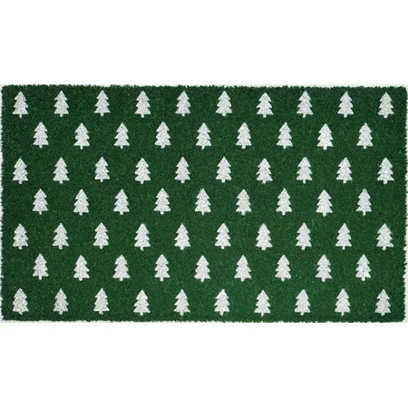 Holiday Time Coir Fiber Doormat, Green Pine Tree, 18 in x 30 in | Walmart (US)