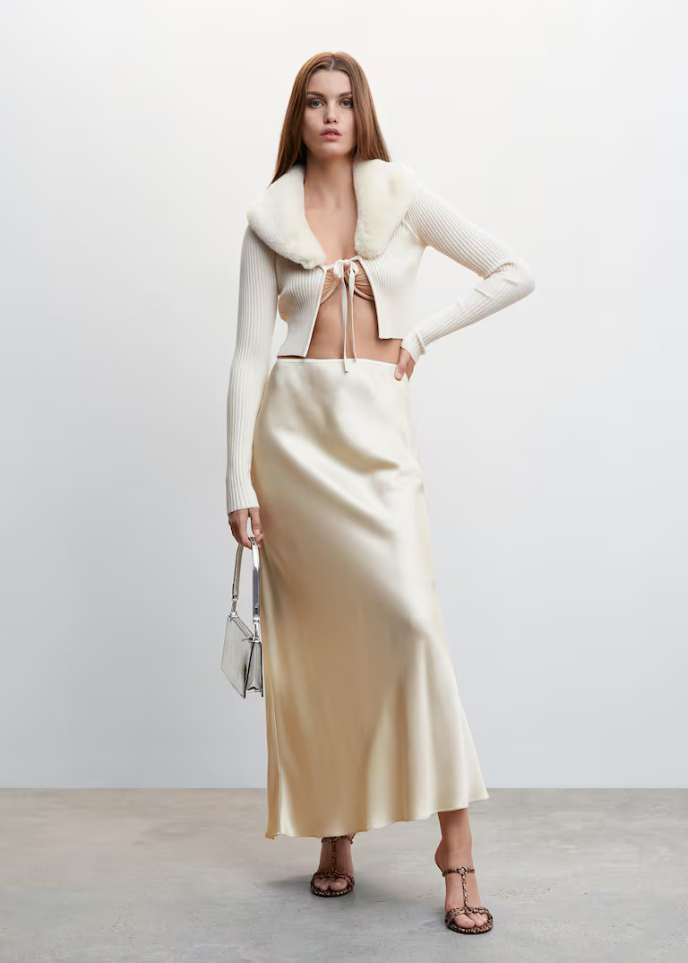 Satin long skirt -  Women | Mango United Kingdom | MANGO (UK)
