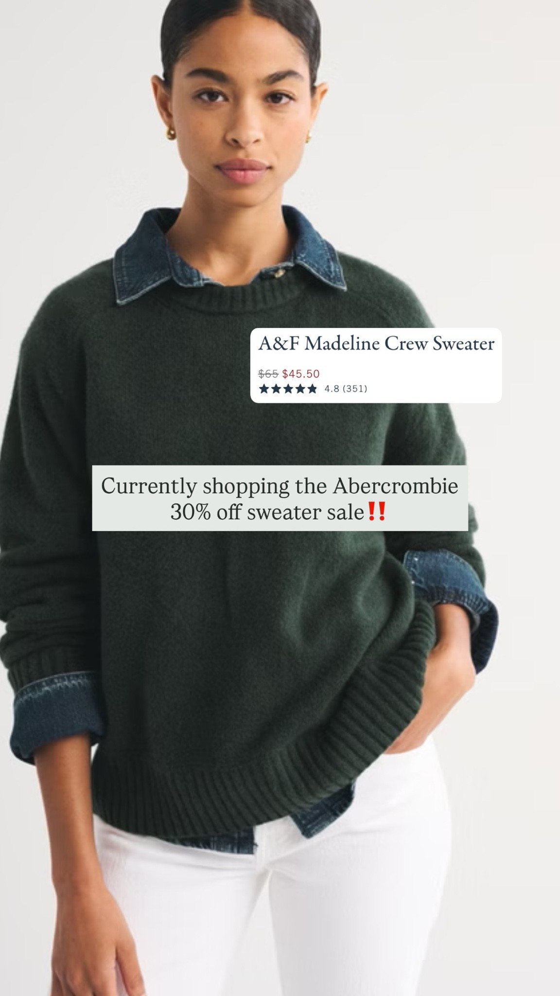 Abercrombie 30% off sweater sale is happening now ‼️