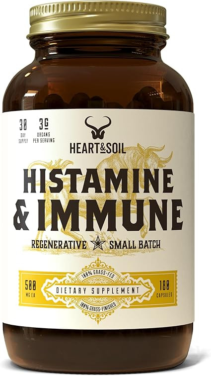 HEART & SOIL Histamine and Immune Support – 3000mg DAO Enzyme Supplements with Bovine Thymus, S... | Amazon (US)