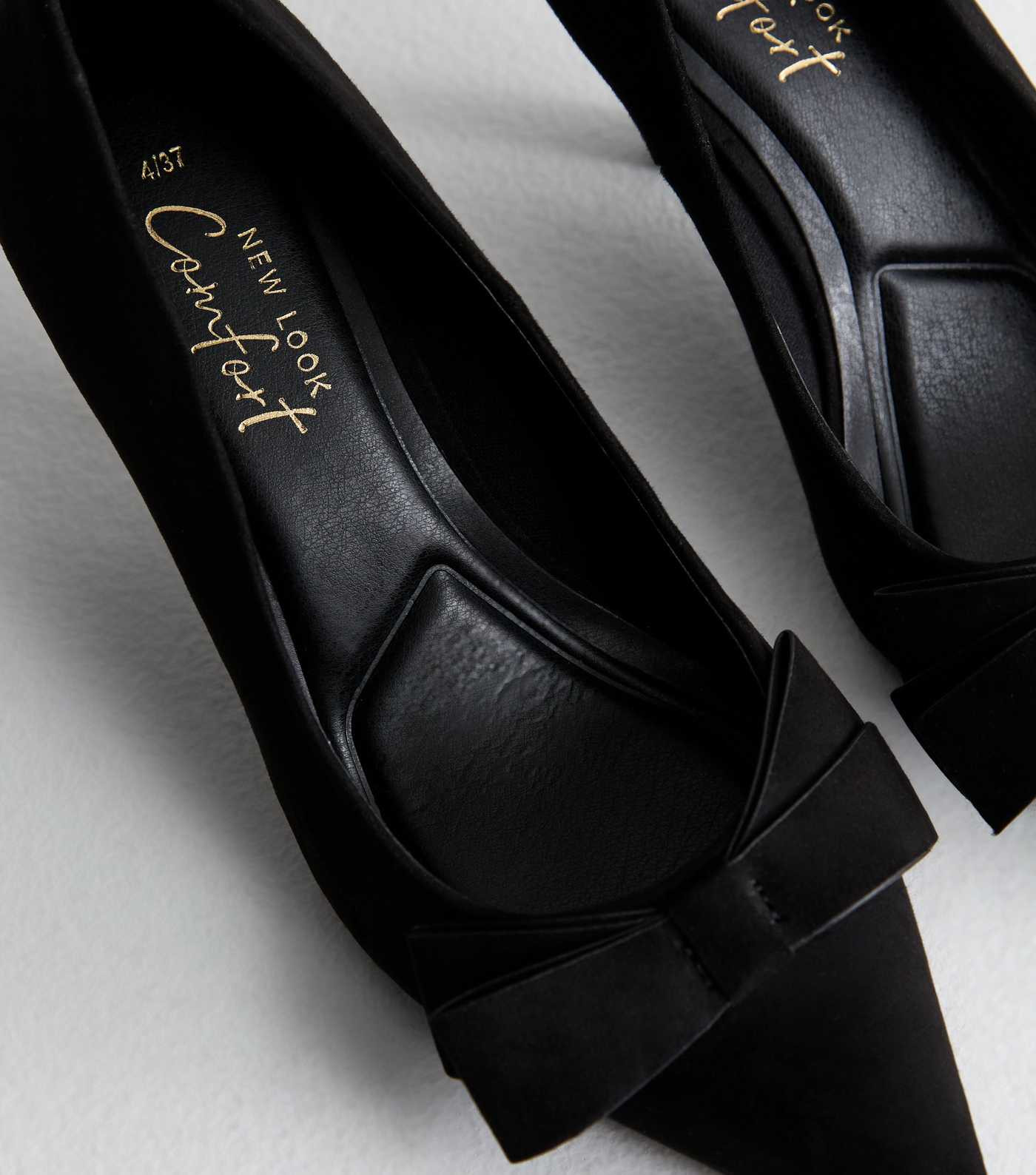 Black Bow Detail Stiletto Heel Court Shoes | New Look | New Look (UK)
