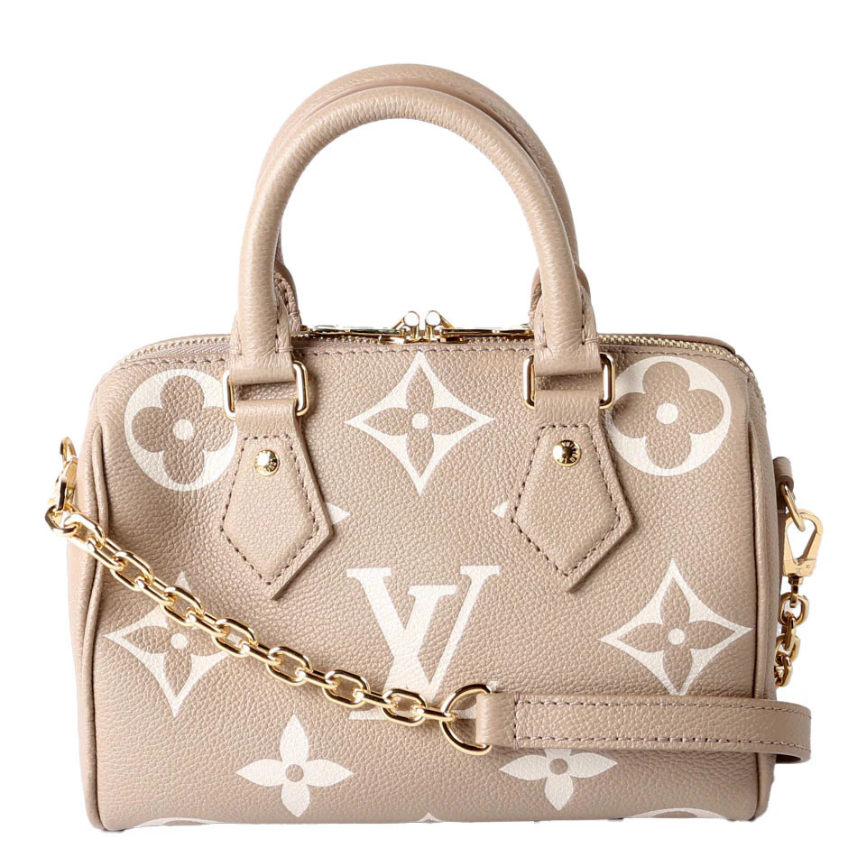 Speedy 20 Bandouliere Bicolor Empreinte Turtledove | Keeks Designer Handbags