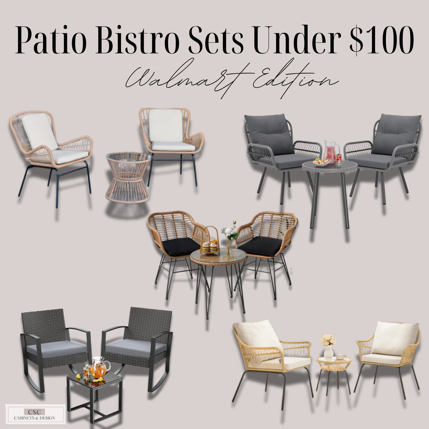  5 stylish bistro sets from Walmart! Each under $100 and will instantly turn your balcony, porch, or backyard into the perfect coffee or wine spot. Whether you love sleek modern vibes or a cozy cottage feel, there’s a set here 



#ltkhome #ltkbudgetfriendly #ltkstylePatioVibes #BistroSet #OutdoorOasis #PatioStyle #SmallSpaceLiving #OutdoorGoals #PatioDecor #BalconyDecor #BackyardBliss #OutdoorDining#BudgetFind #AffordableStyle #HomeOnABudget #Under100 #BudgetDecor #HomeDeals #WalmartFinds #WalmartDeals #WalmartPatio #WalmartHome 

 #LTKSeasonal #LTKU #LTKHome