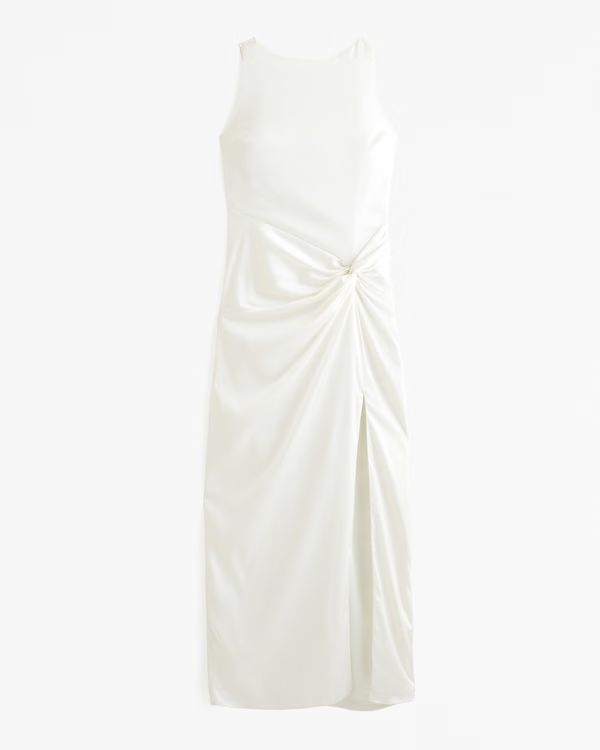 Draped Skirt Maxi Dress | Abercrombie & Fitch (UK)