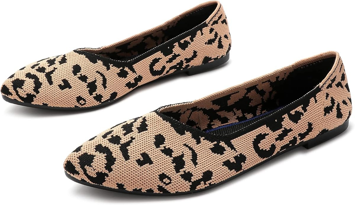 Jeekopeg Women’s Flats Shoes Women Black Ballet Flats for Women Pointed Toe Slip on Flats Dress... | Amazon (US)