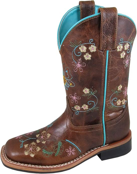 Smoky Children's Kid's Floralie Leather Western Cowboy Boot | Amazon (US)