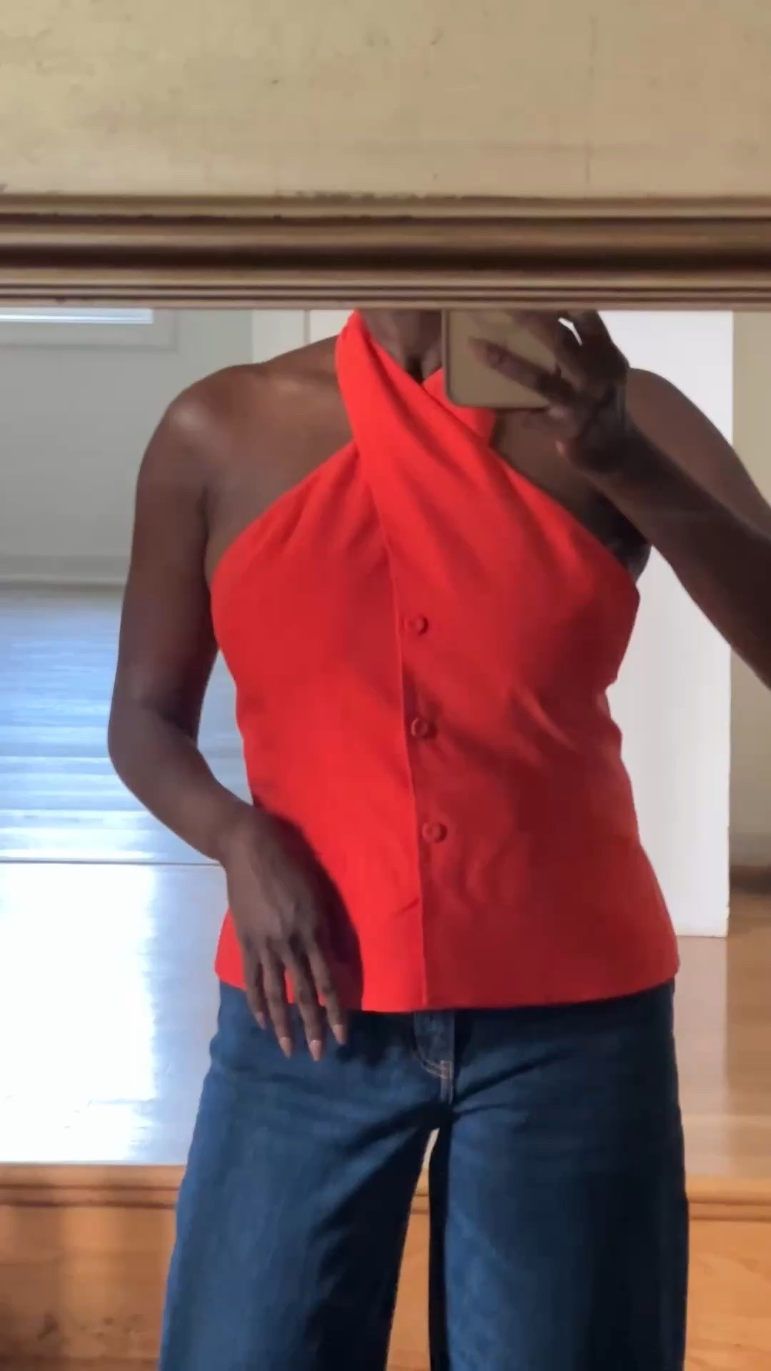 Halt her top - linen top - summer looks - summer outfits. Wearing the Medium, which is a tab big.

#LTKootd #LTKSeasonal #LTKOver40