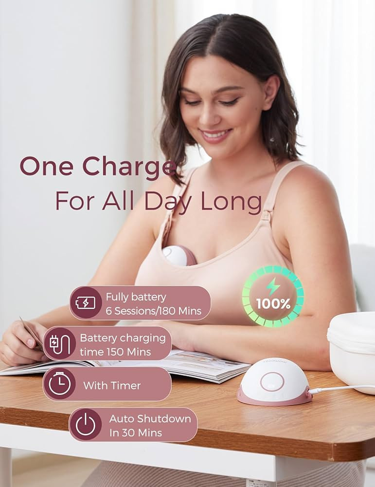 Momcozy Breast Pump Hands Free Mobile Style | M6, Wearable Breastfeeding Pump Ideal Rhythm for Mo... | Amazon (US)