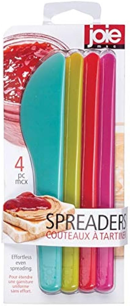 Joie 7" Multi Purpose Spreader Knife 4pc Set - Great for Peanut Butter, Cream Cheese, Icing and More | Amazon (US)