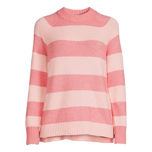 Time and Tru Women's Striped Button Sweater, Midweight - Walmart.com | Walmart (US)