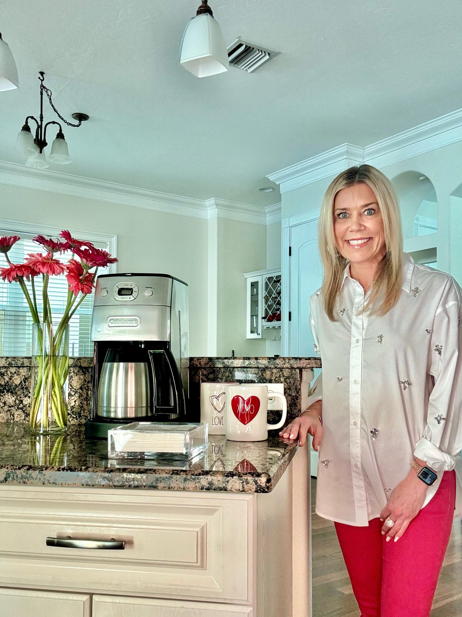 Starting the day with a cup of coffee ☕️ or tea in a Valentine’s Day mug. Shop pink coated denim + our favorite Valentine’s Day decor.

#LTKGiftGuide #LTKSeasonal