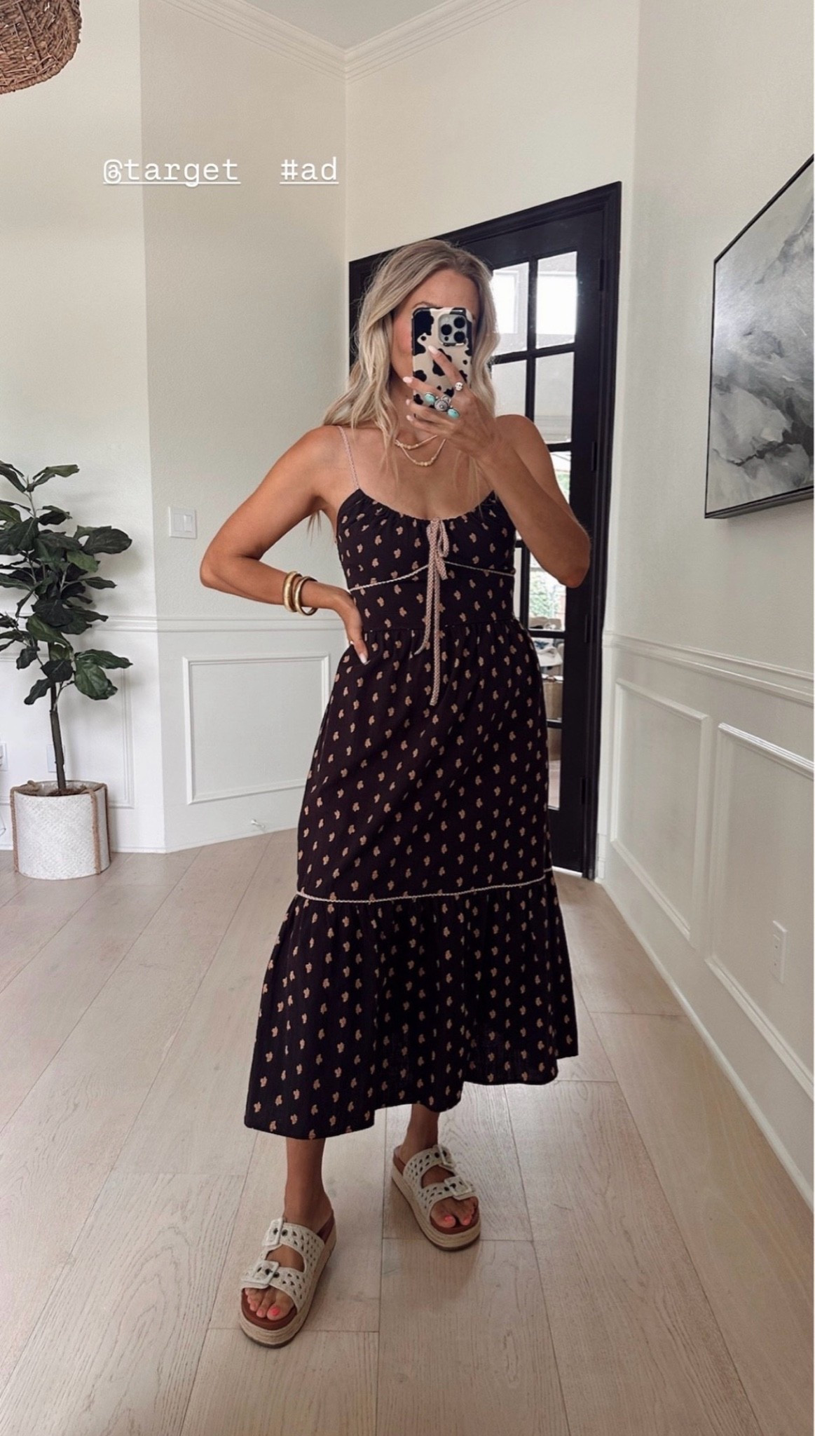 🤍 @Target #ad #targetpartner 

If you’re needing a beautiful summer dress, this is it. The details are 100/10. I will be taking this on my next vacation