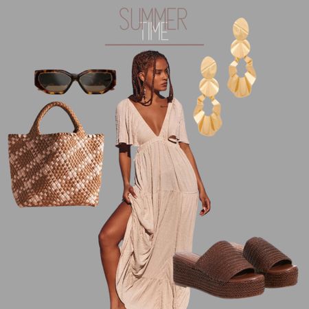 #summerdress #dress #platform #sandals #sunglasses #goldearrings #earrings #purse #straw #maxidress #freepeople #anthropology 

#LTKxAnthro #LTKSeasonal #LTKtravel