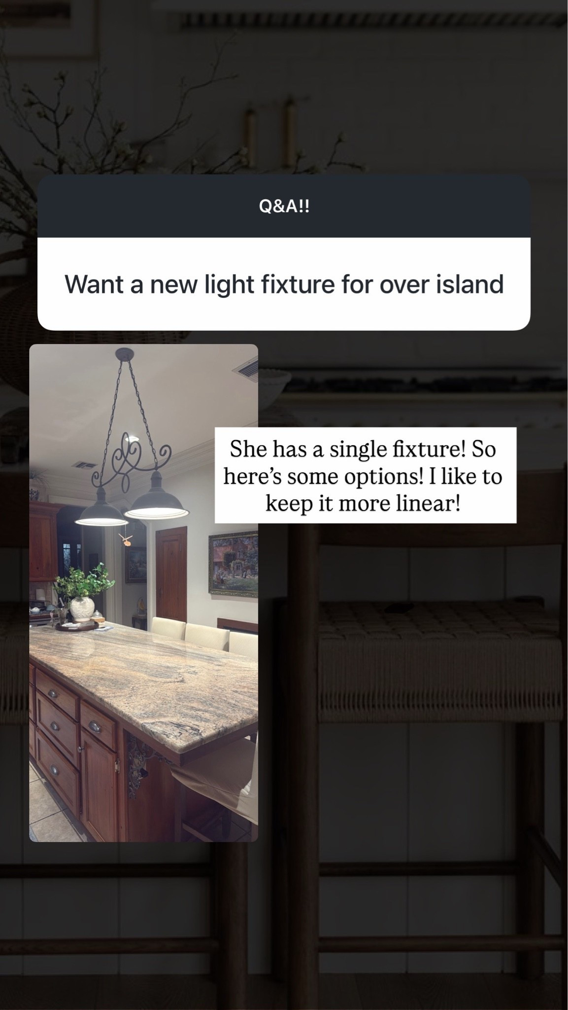 Kitchen island or dining room lights!