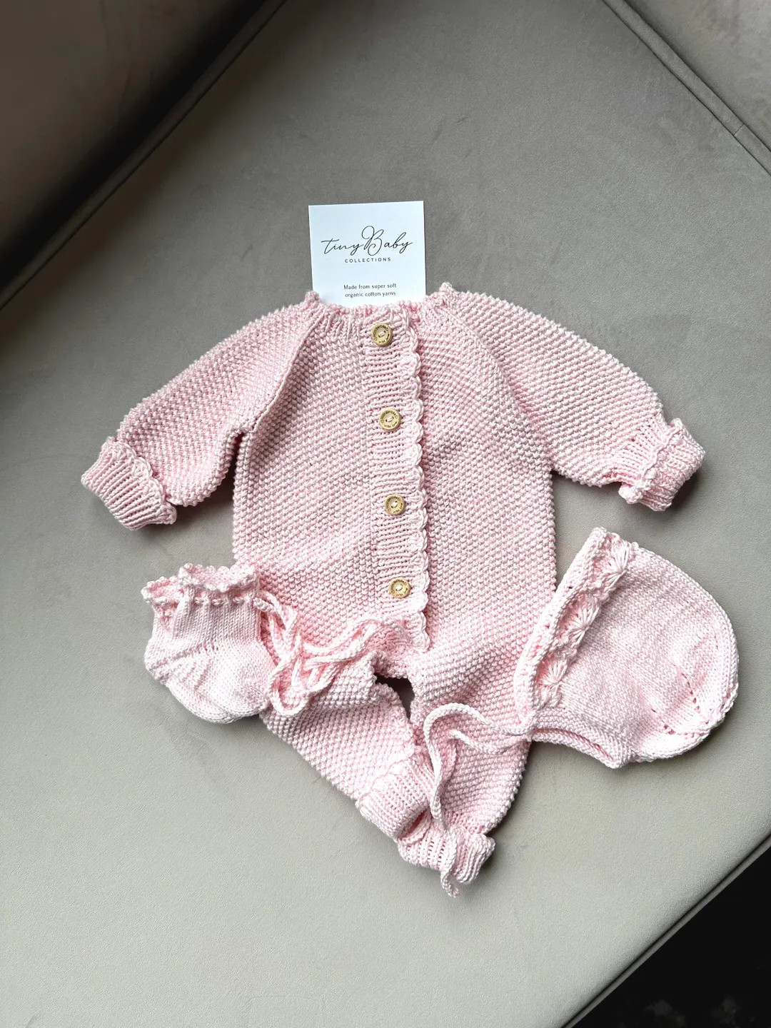 Newborn Baby Coming Home Outfit: Hand Knit Organic Cotton Baby Hospital Set - Etsy | Etsy (US)