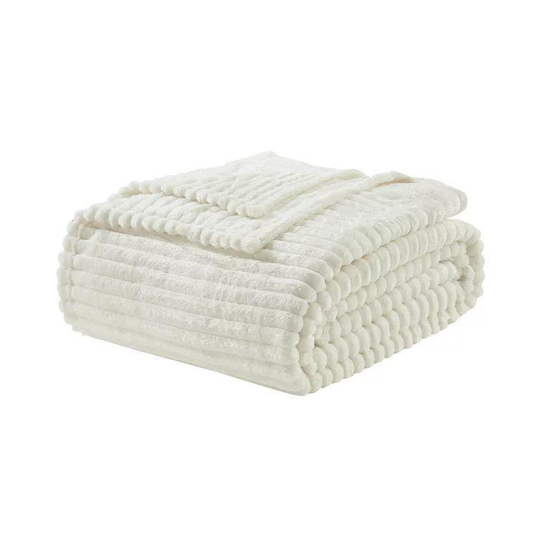 Nestl Cut Plush Fleece Blanket, Soft Lightweight Fuzzy Luxury Queen Size Bed Blanket for Bed, Whi... | Walmart (US)