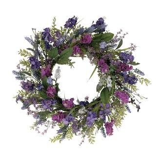 24" Mixed Lavender Floral Spring Wreath | Michaels Stores