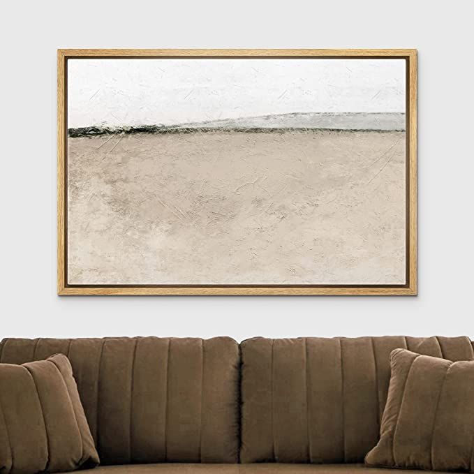 wall26 Framed Canvas Print Wall Art Desolate Brown Watercolor Rural Landscape Abstract Shapes Ill... | Amazon (US)