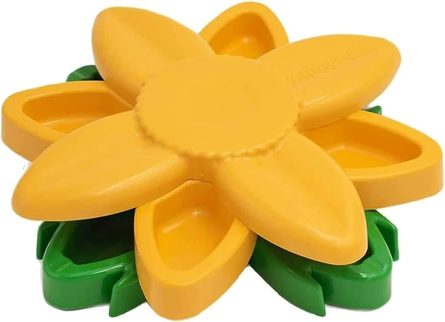 ZippyPaws - Interactive Dog Puzzle Toy - SmartyPaws Puzzler Feeder Bowl - Sunflower | Amazon (US)