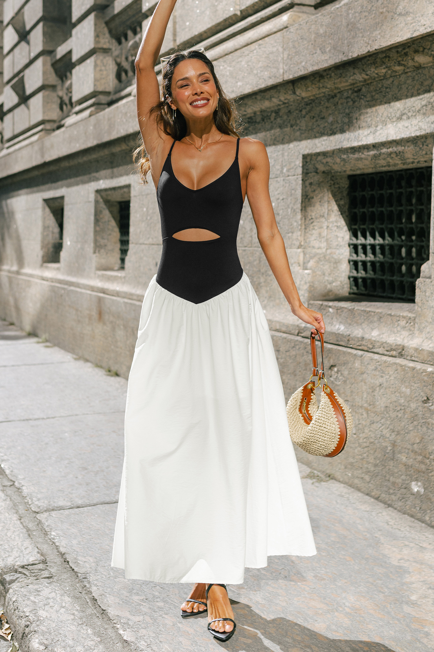Full Circle Colorblock Maxi Dress | Cupshe US