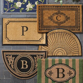 Pembrook Monogrammed Coco Door Mat | Frontgate