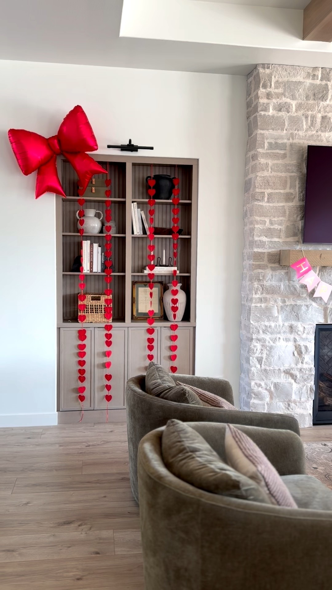 Valentine/Birthday decorations! I love these big bows. I just used painters tape to tape them to the wall  

#LTKSeasonal #LTKHome #LTKValentine