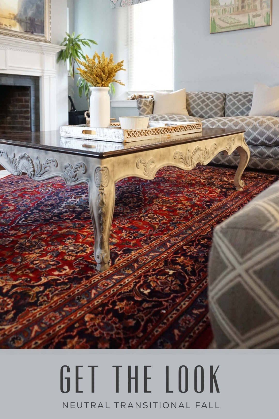 Gave my estate sale finds some new Fall life with a faux floral from Target. This Pottery Barn Perisan style rug is so similar to my vintage Persian and on sale! These rugs are perfect for a family room because they hide stains so we'll. I layered my smaller Persian rug over a larger diamond print rug that I've loved for years and years (exact linked)



#LTKSeasonal #LTKhome #LTKsalealert