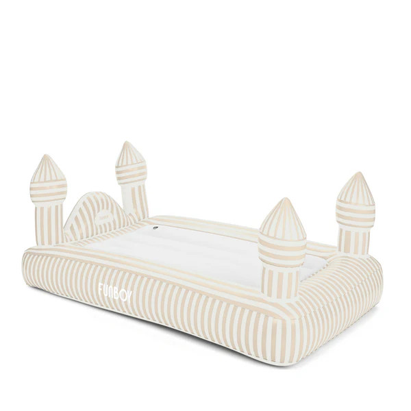 Kids Air Mattress Striped Castle, Sleepover Bed | FUNBOY