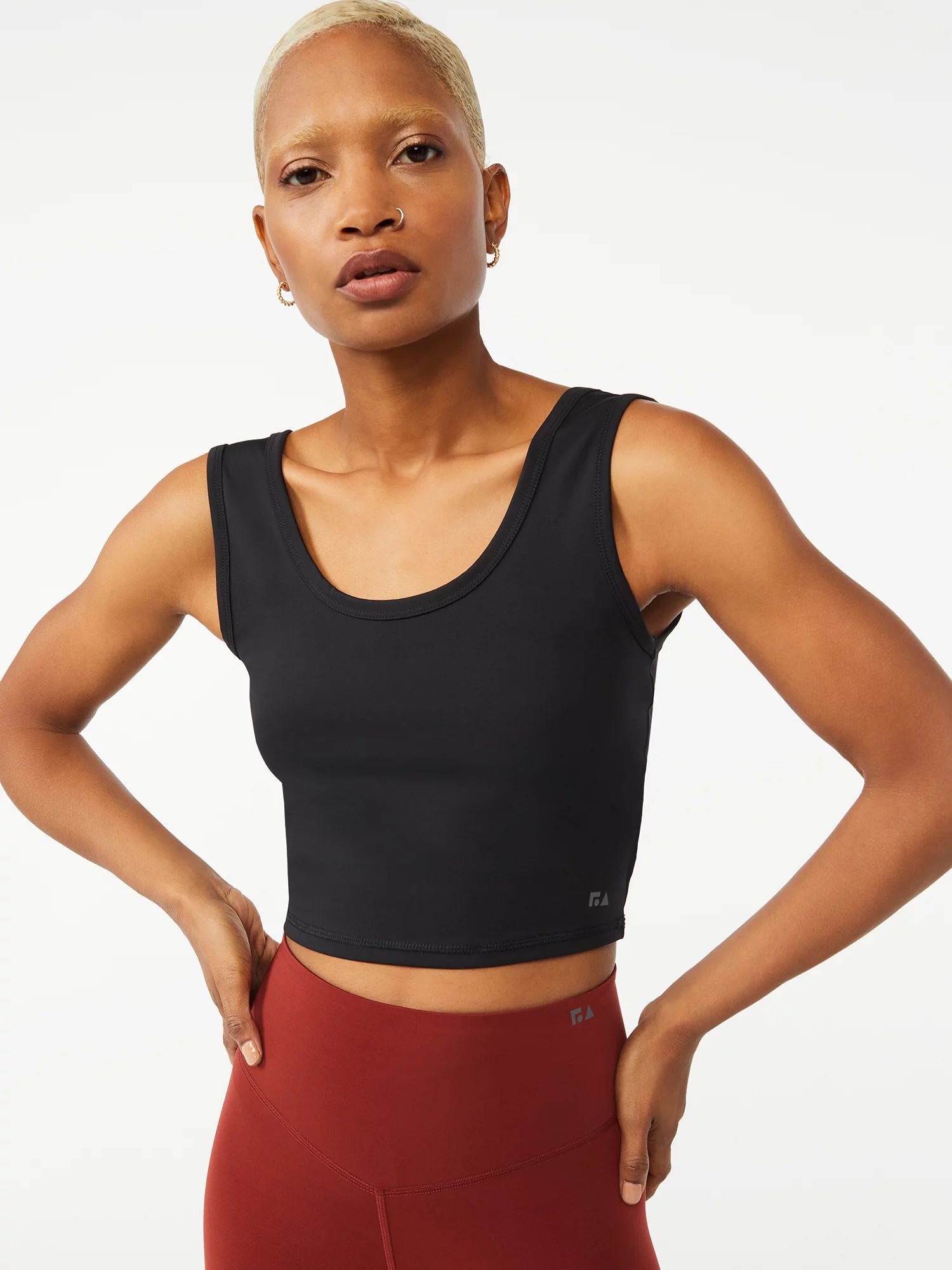 Free Assembly Women's Cropped Tank Top with Scoop Back | Walmart (US)