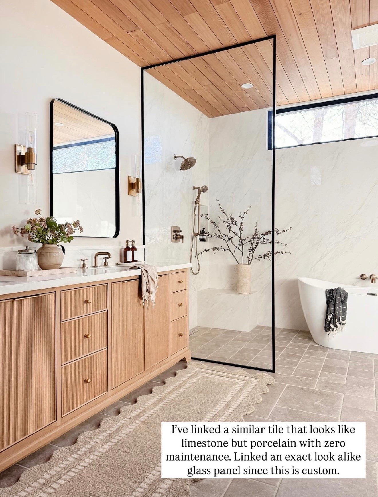 This mirror looks high end, comes in 21 different sizes and starts at $100! Sconces are designer $799. Exact look alike I've linked for $145. Linked similar vanity with beautiful reeded wood detail. This rug is
such a pretty design and texture to add to the space

#LTKHome #LTKSaleAlert