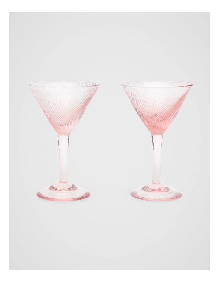 Selene Martini Glass Set of 2 in Fairy Floss | Myer