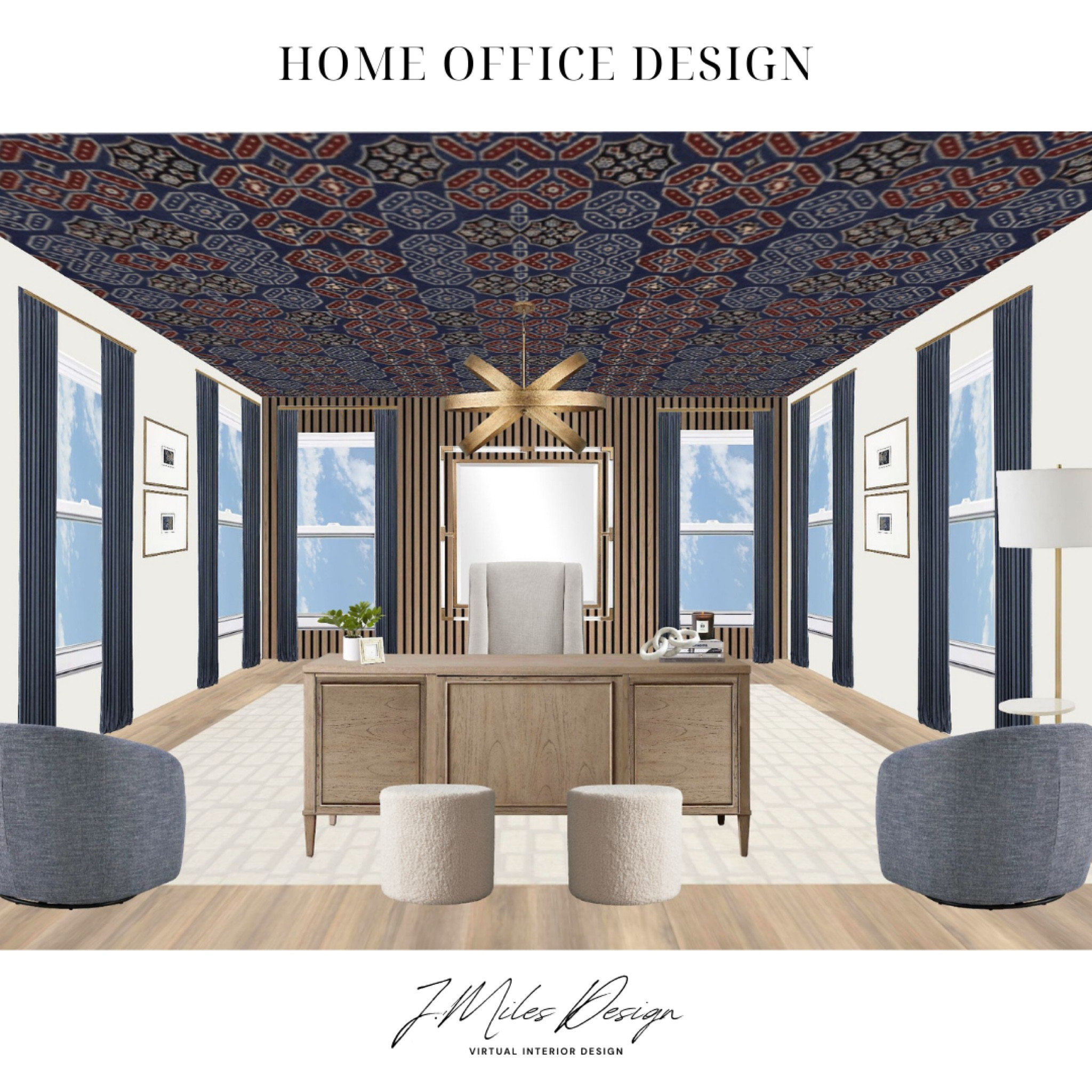 Transitional luxe home office design 

#LTKHome