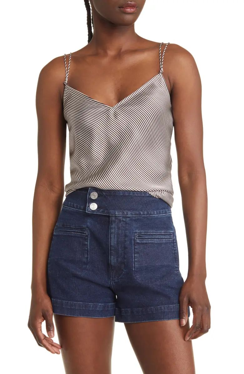 Stripe V-Neck Silk Camisole | Nordstrom