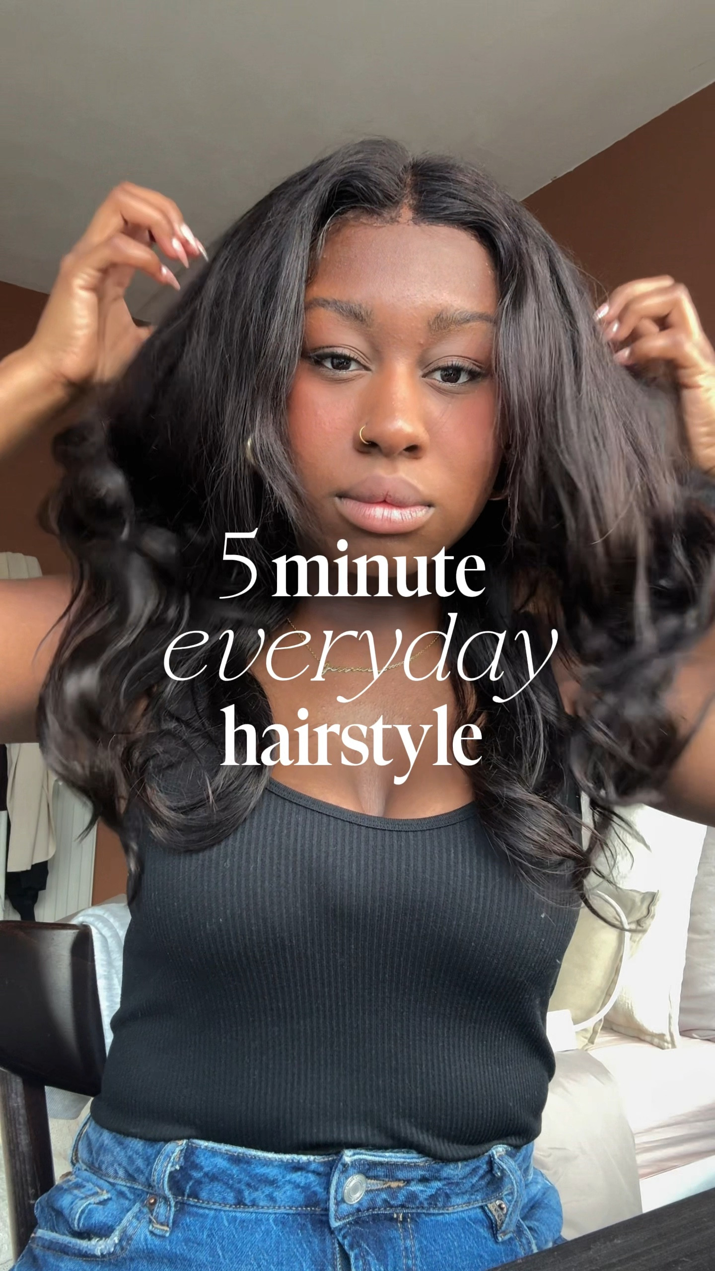 my quick school run hair when I have zero time in the morning #blowout #hairstyles 