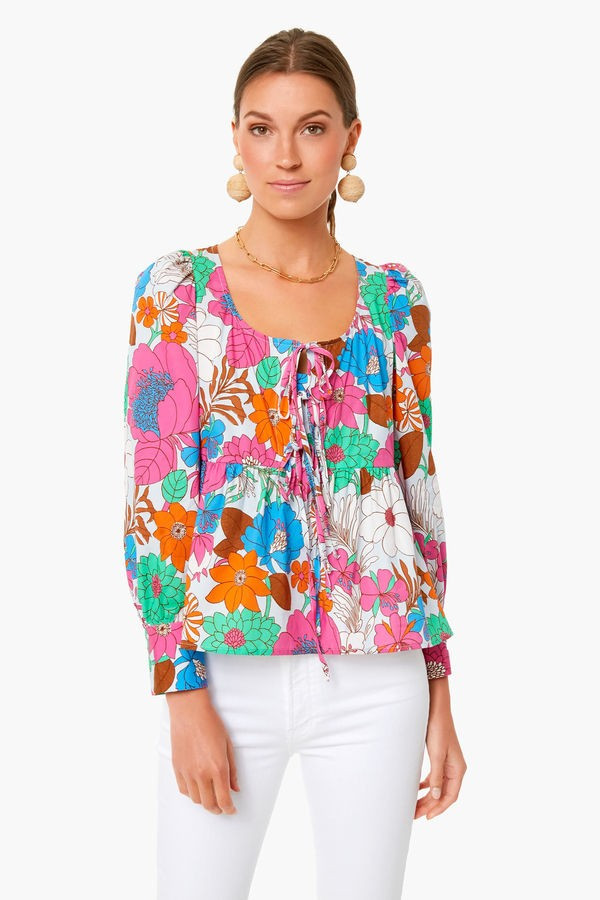 Wild Rhapsody Baskin Tie Top | Tuckernuck (US)