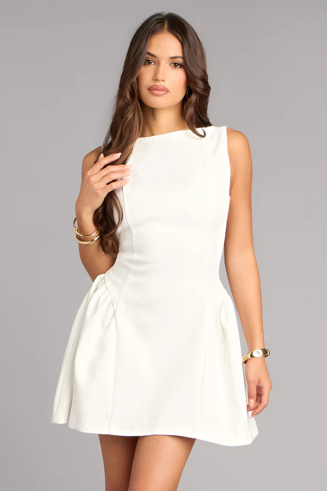 Effortlessly Chic Crepe Pleated Skater Dress | Windsor Stores