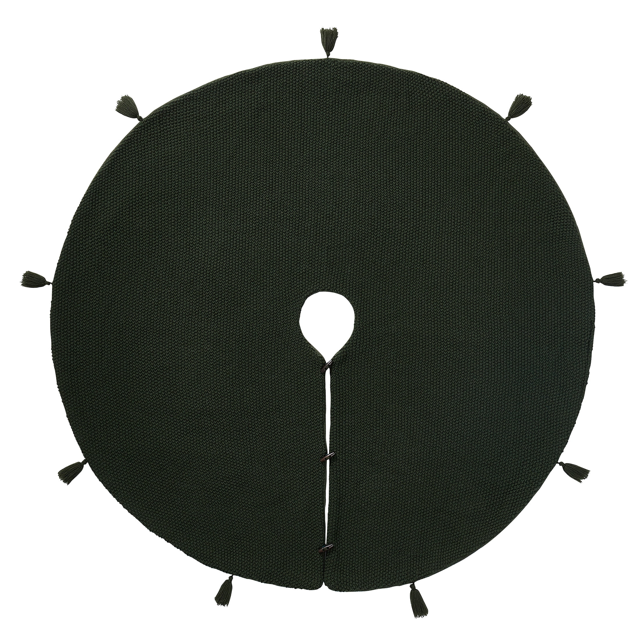 My Texas House Sophia Green Acrylic Cable Knit Christmas Tree Skirt, 52" - Walmart.com | Walmart (US)