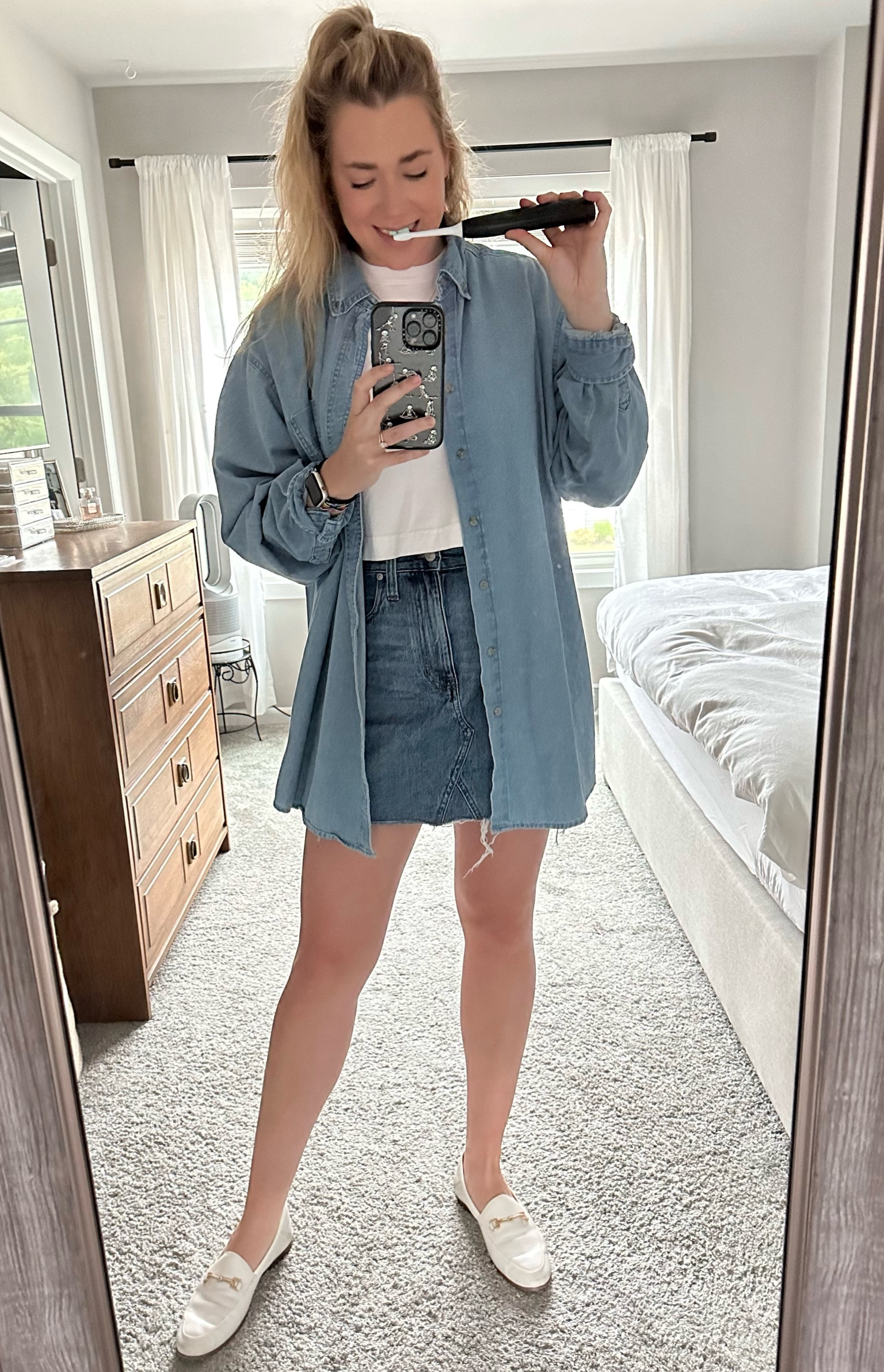 Denim on denim | mini skirt | white T-shirt | country concert outfit idea 

#LTKSeasonal #LTKstyletip