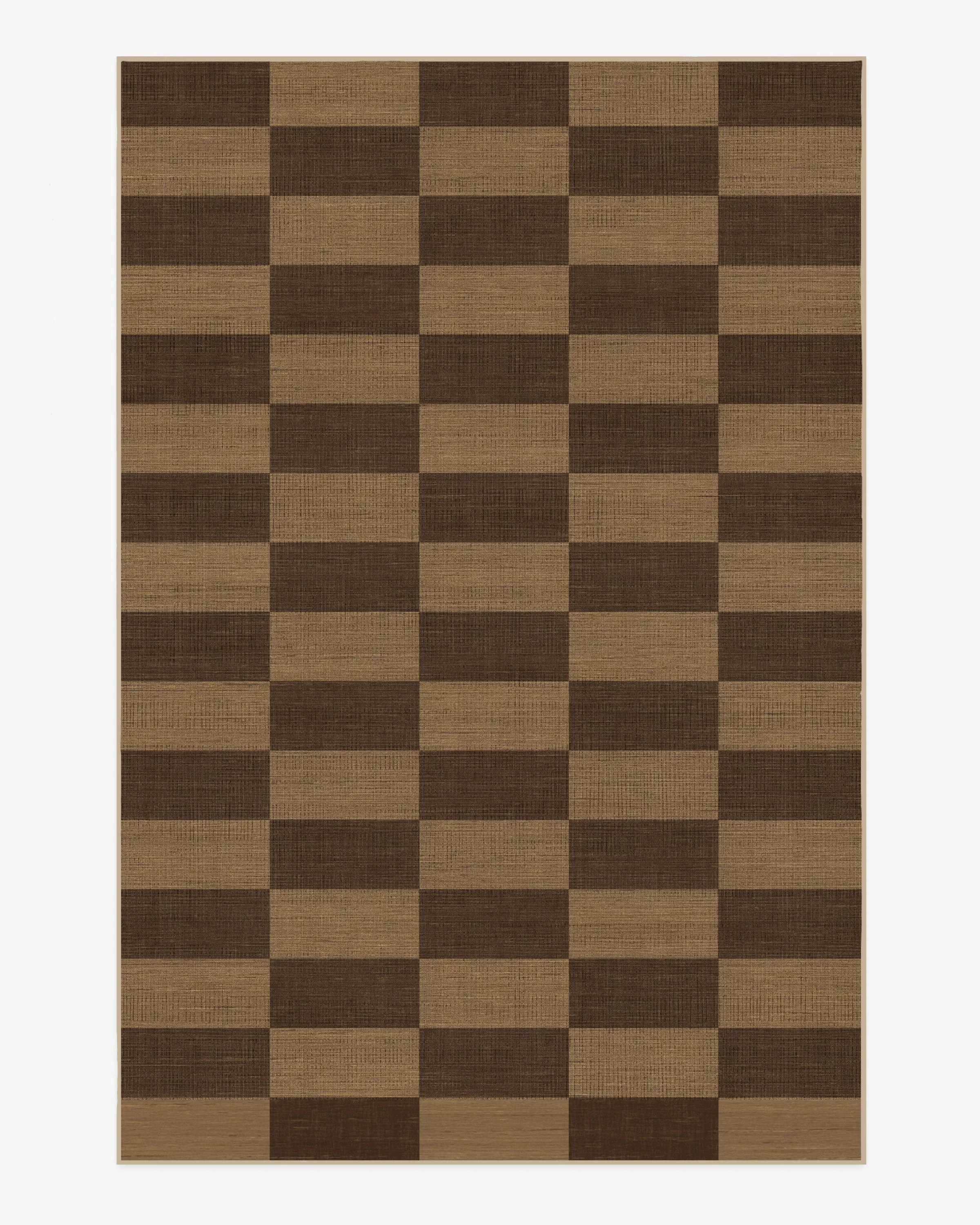 Yates Check Brown Re-Jute Rug by Architectural Digest | Ruggable US | Ruggable